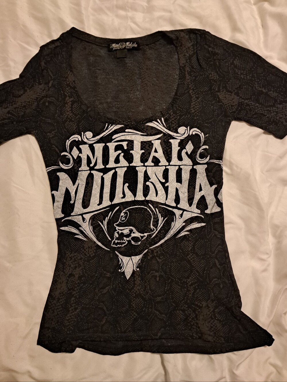 Metal Mulisha Black Women's Graphic Scoop-Neck Tee